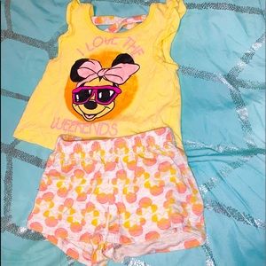 Toddler girl Mickey Mouse set